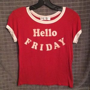 “Hello Friday” Distressed T-Shirt